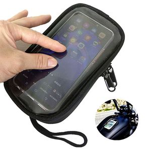 Bolsa transparente para tanque de combustível magnético de motocicleta, bolsa transparente para suporte de celular, óleo para celular y3d0