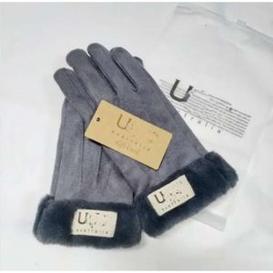 Uggg Handschuh Design Kunstpelz Stil Ugglove Für Frauen Winter Outdoor Warme Fünf Finger Künstliche Leder Handschuhe Großhandel 476