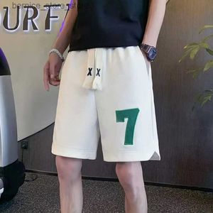 Męskie spodenki 2023 Spring Mens Shorts Korean Fashion Białe 7 Szorty Harajuku High Street Męskie odzież Męskie krótkie spodenki w domu Q240305