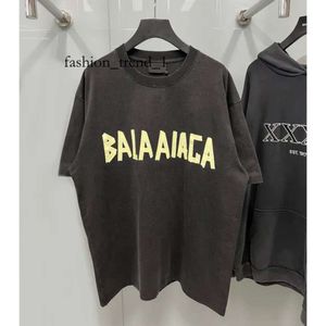 Tasarımcı T Shirt Balanciaga T Shirt Kadın Marka Gömlek Erkekler Artı Boyut Hoodies Sweatshirtler 100 Pamuklu Erkek Golf T-Shirt Polo Boş İşlemeli Balanciaga 4100