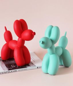 Nordic Creative Balloon Dog Dog Dog Figurine Matte Color salon Kids Dekoracja sypialni Domowe ozdoby
