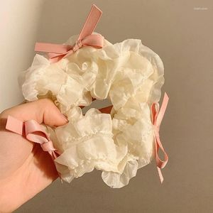 Hårtillbehör Pink Bow Mesh Ring TibreTine Ins Simple Rope Fat Head Female Korean