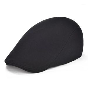 Sboy Hats Voboom Cotton Men Women Black Flat Cap Driver Retro Vintage Soft Boina Casual Baker Caps Cabbie Hat 3121215n