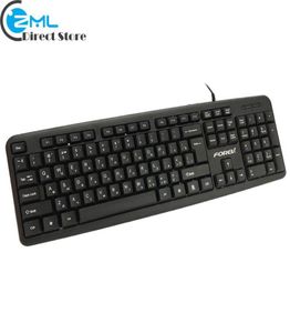 Wired Russian Keyboard PC Computer English Standard 104 Keys UV Printing Ergonomic Design For Desktop Keyboards4934890