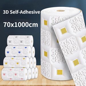 1000cm 3D Ceiling Wall Contact Paper Waterproof Self-adhesive Wallpaper Sticker TV Background Roof Decoration Paper Decal 240304