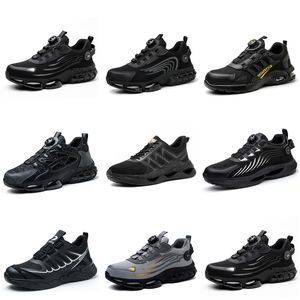 Löpskor gai åtta män kvinnor trippel svart vit mörkblå sport andningsbara bekväma mesh andningsskor skor