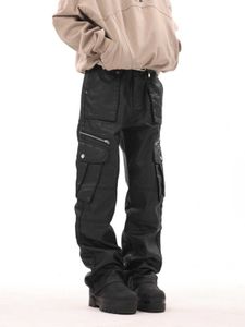 Pantaloni da uomo BTSG High Street Hard Edition Pantaloni da lavoro funzionali multitasche con cerniera Pantaloni casual impilati VIBE Street Wax