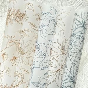 Lily floral imprime sabão artesanal papel de embrulho eco amigável flor presente translúcido 100 folhas 240223