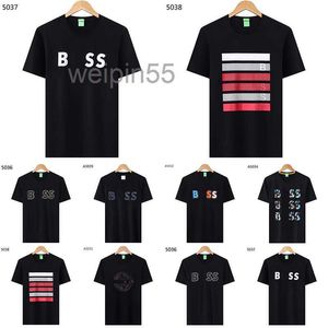 Herren-T-Shirts Boss Herren-T-Shirt, hochwertiges, modisches T-Shirt, Luxus-Polo-Rundhalsausschnitt, atmungsaktives Oberteil, Boss Business Casual Tee, Herren-Tops, Designer-Hemden, Herren-Größe M-xxxlf4i3