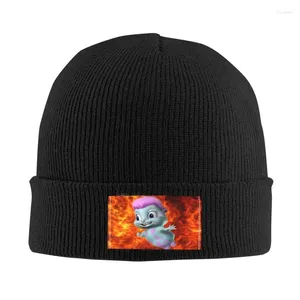 fire Skullies Beanies Caps Streetwear Winter Warm Women Men Men編集帽子アダルトユニセックス面白い漫画ボンネットハット_他