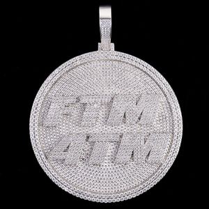 Niestandardowy spersonalizowany biżuteria mosiężna srebro 10K 14K Złoty Hip Hop Naszyjnik VVS Moissanite Diamond Imated Name Wiselant