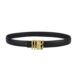 Designer Mius Luxury Classic Women's Metal Buckle Belt Fashion Trend Buckle Belt Width 2.5CM Belt