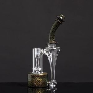 Özelleştirilmiş Stiller ve Renkler Stil Ash Catcher Bongbon Bong Bongalar Shisha Borosilikat Cam Sınırlı Sarda Safir Gümüş Nargile Yağı Teçhizat 14mm 18mm