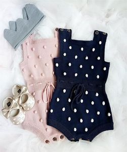 Knitted Clothes Newborn Rompers Handmade Pompom Girl Romper 100 Cotton Infant Baby Boys Jumpsuit Overalls 2088 Z28467131