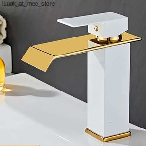 Bathroom Sink Faucets Countertop faucet black gold platinum basin washbasin mixer bathroom cabinet square Q240305