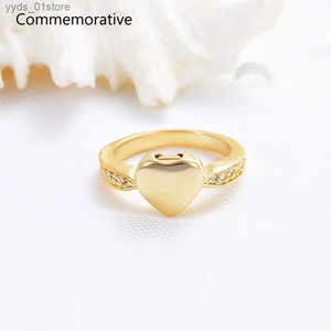 Band Rings Cremation Keepsake Ring Inlay Crystal Stainless Steel Urns Rings For Couple Ashes Funeral Cremation Jewelry 2022 New Heart Ashes L240305