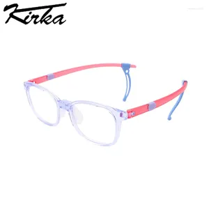 サングラスフレームKirka Rectangle Kids Blue Light Blocking Glasses Tr90 Frame Eyeglasses Boy Girl Computer Eyewear Protect Eyes