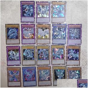 Jogos de cartas 72pcs Yu Gi Oh Inglês Asa Dragão Nt Soldado Sky Flash Jogo Coleção Cartões Presentes para Crianças Drop Delivery Dhqaa