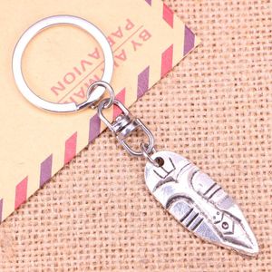 Keychains 20pcs Fashion Keychain 40x15mm Tiki Tribal Mask Pendants DIY Men Jewelry Car Key Chain Ring Holder Souvenir For Gift