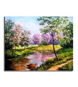 5d DIY Diamond Målning Cross Stitch Scener Spring Tree Diamond Embroidery Full Square Diamond Mosaic Crafts Needwork5376970