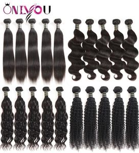 9A Brazilian Virgin Human Hair Extensions 10 bundles Weaves Bundles Silky Straight Body Deep Water Wave Kinky Curly Human Hair Wef1746270