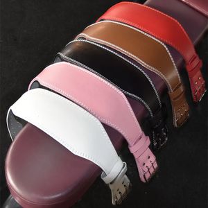 PU Leather Gym Weightlifting Belt Fitness Waist Protection Powerlifting Back Support Power Training Weight Lifting Belts 240226