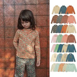 Småbarnflickor MP Märke 2023 Autumn Kids Long Sleeve Tshirts Princess Topps Children Fashion Bottom Baby Clothing 240220