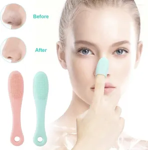 Makeup Brushes 1st Ansikt Pore Cleansing Brush Silicone Blackhead Pimples Scrub Dead Skin Remover Mini Finger Massage Face Washing