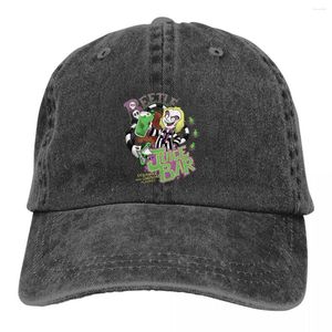 قبعات الكرة الصيفية قبعة الصيف شمس Visor Juice Hip Hop Beetlejuice Horror Films Cowboy Hat القبعات ذات الذروة