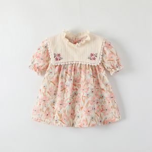 barn baby flickor klänning sommarkläder småbarn kläder baby barnflickor lila rosa sommarklänning