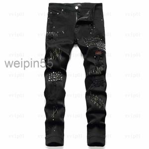 Mens Jeans Designer Men Purple Women Man Amirs Slim Fit Denim Letter Print Pants Fashion Luxury Holiday Outdoor Streetwear Clothing Big Size Byxor Jeandzvtw7ga