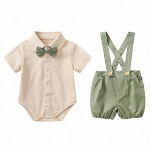 Babykläder set Summer Set småbarnväst och byxor rompers kläder pojke träningsdräkt söt vinter sport kostym mode barnflickor kläder q7ue#