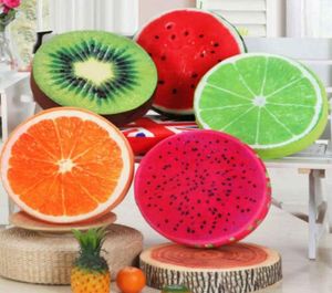 CUSHIONDECORATIVE PALLOW 3D Fruit Floor Cushion Throw Round Soft Plush Seat Pad Couch Chair7766794