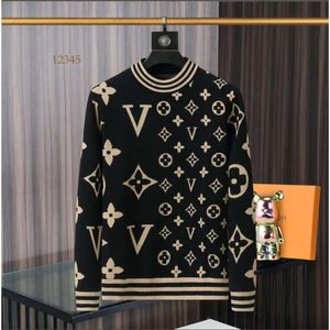 디자이너 재킷 남자 가을 겨울 편지 Jacquard Slim Fit Cultural Homes Pullover 니트 맞춤 스웨터 L1212 76