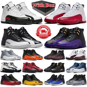 Jumpman 12 basketball shoes men 12s Cherry Field Purple Royalty Taxi Playoffs Stealth Reverse Flu Game University Gold Blue mens trainers outdoor sports sneakers