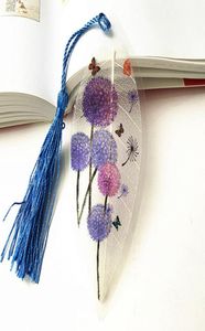 20pcs Doğal kurutulmuş yaprak damarları Dandelion Bookmark Kitap Kartını Düğün Bebek Duş Partisi Doğum Günü için Hediye Hediyelik Eşyaları Hatıra 3683908