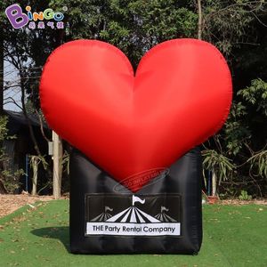 wholesale Free express advertising inflatable Valentine' s day heart-shape wiht lights inflation heart balloon models for party event decoration toys sports