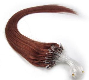 whole remy Indian Hair 5A 16quot24quot 1g s 100gset 30 light auburn LoopMicro Hair Extension100 Human Hair dhl 8413153