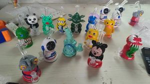 Tubos de água de vidro Bong Hookahs Big Thick Glass Dab Rigs Downstem Perc Beaker com tigela de 14mm de altura