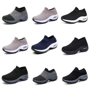 Correndo tênis GAI Homens Mulheres cinza triplo preto branco escuro azul malha respirável plataforma sapatos esporte sneaker oito