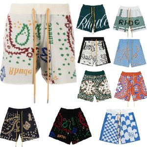 Rhude Shorts Designer Shorts Printing Wool Shorts Jacquard Sticked Casual Shorts Men Women Sport Running Home Outdoor Pants Holiday Leisure Shorts S-XL