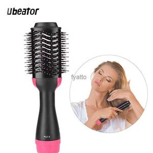 Outros aparelhos Secadores de cabelo Secador elétrico Blow Curling Iron Rotating Brush Secador de cabelo Ferramentas de penteado profissional 2 em 1 escova de ar quenteH2435