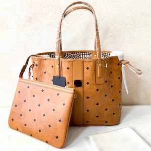 2 peças Mulheres MC Bolsa de luxo grande bolsa de designer dupla face bolsa de couro vintage ombro fim de semana sacos de compras bolsas homens ao ar livre embreagem crossbody keepall sacos