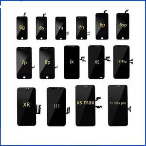 Tela de exibição LCD Painéis de toque do telefone celular Substituição do conjunto do digitalizador para iPhone 5S 5C 5SE 6G 6S 7G 8G Plus X XR XS MAX 11 12 Pro Max com pacote de caixa