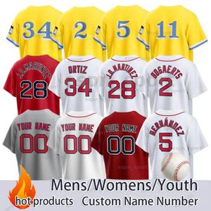 2023 Personalizado 10 Trevor Story Jerseys 34 David Ortiz Chris Sale City Connect 11 Rafael Devers Red Bogaerts Verdugo Yastrzemski Martinez Sox Stitch Baseball Jersey