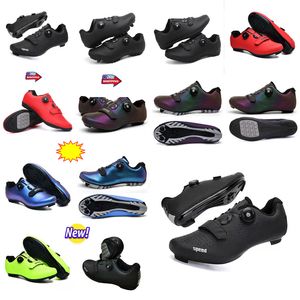 Cykelskor Men Sports Dirt Road Cykelskor Flat Speed ​​Cycling Sneakers Flats Mountain Bicycle Footwear CampInng Badmitionn Raciing Gai