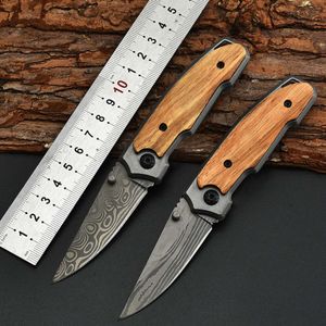 Nuovo modello di Damasco per esterni da campeggio autodifesa alpinismo portatile multiuso coltello da frutta pieghevole 894110