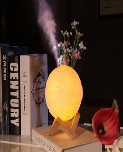 880 ml Luftfuktare 3D Moon Lamp Light Diffuser Arom Essential Oil USB Ultrasonic Humidificador Night Cool Mist Purifier med WO944405050