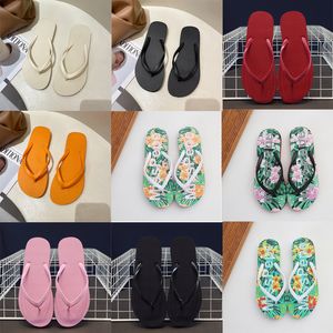 designer Slippers sandals fashion outdoor platform shoes classic pinched beach shoes alphabet print flip flops summer flat casual shoes GAI-23