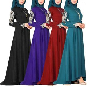 Ethnic Clothing Elegant Muslim Women Abaya Long Sleeve Maxi Dress Bangladesh Eid Ramadan Dubai Kaftan Party Evening Modest Prayer Gowns